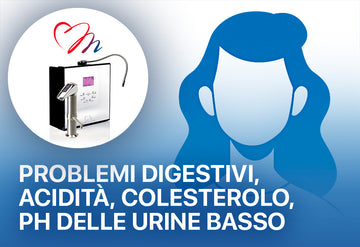 Digestione, acidità di stomaco e colesterolo: risolti. Disturbi renali: ph delle urine tornato nella norma Ionizzatore d'acqua alcalina