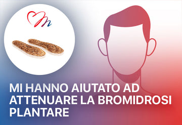 Mi hanno aiutato ad attenuare la bromidrosi plantare - Testimonianza di Domenico, Modena - Plantari a raggi infrarossi lunghi con anioni e piante officinali