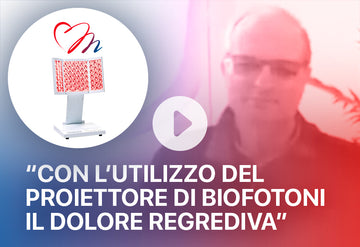 Con l'utilizzo del Proiettore di Biofotoni Meglio in Salute il dolore regrediva - Testimonianza di Giorgio - Cliente del Negozio Meglio in Salute di Bologna - Ionizzatore d'acqua alcalina